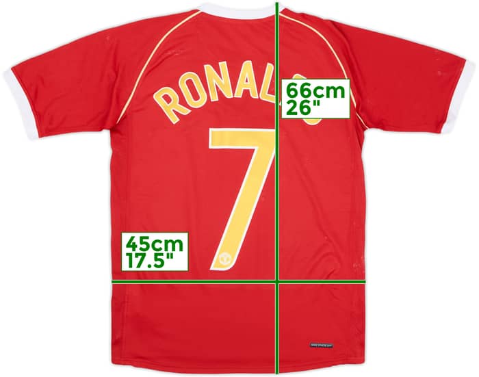 2006-07 Manchester United Home Shirt Ronaldo #7 - 5/10 - (13-15 Years)