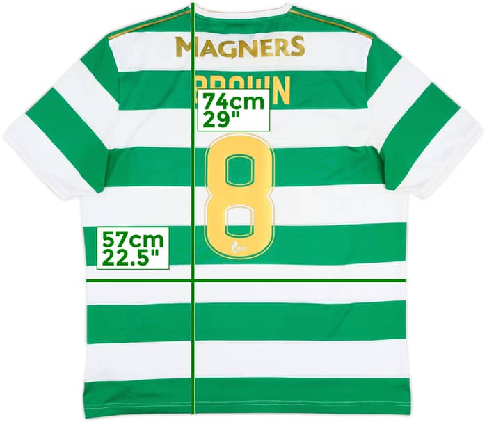 2017-18 Celtic Lisbon Lions 50th Anniversary Home Shirt Brown #8 - 5/10 - (XL)