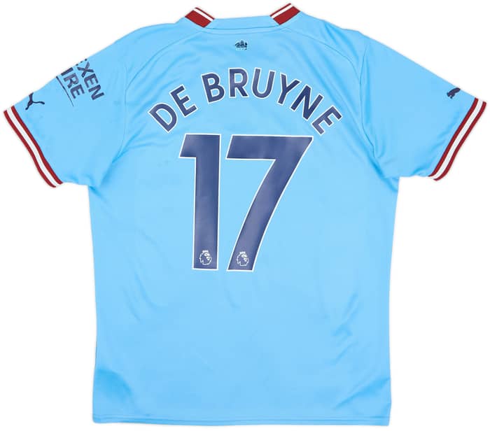 2022-23 Manchester City Home Shirt De Bruyne #17 - 5/10 - (M)