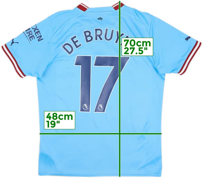 2022-23 Manchester City Home Shirt De Bruyne #17 - 5/10 - (M)