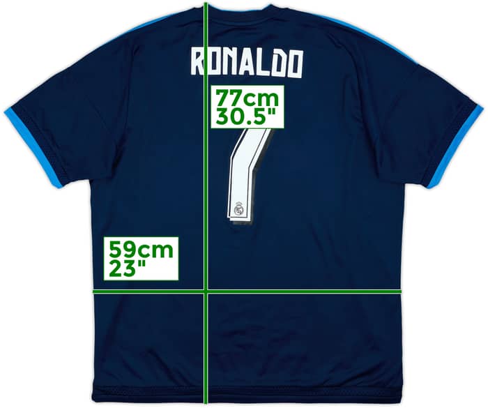 Camiseta de la tercera equipación del Real Madrid 2015-16 Ronaldo #7 - 5/10 - (XL)