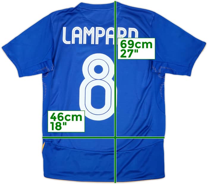 Camiseta de local Centenario del Chelsea 2005-06 Lampard #8 - 5/10 - (15-16 Años)