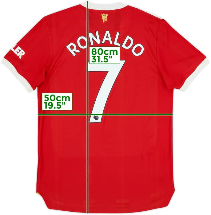 2021-22 Manchester United Authentic Home Shirt Ronaldo #7 - 9/10 - (M)