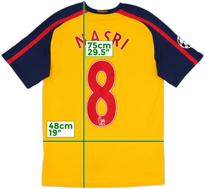 2008-09 Arsenal Away Shirt Nasri #8 - 7/10 - (S)