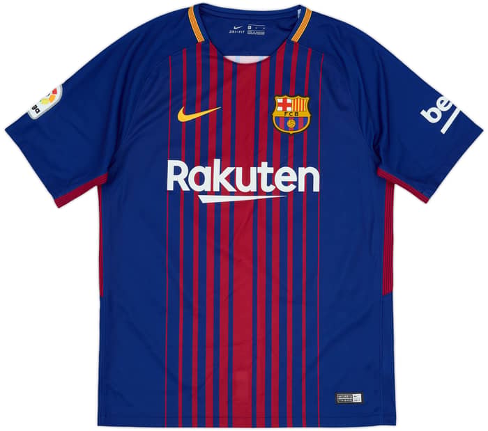 2017-18 Barcelona Home Shirt #11 - 9/10 - (M)