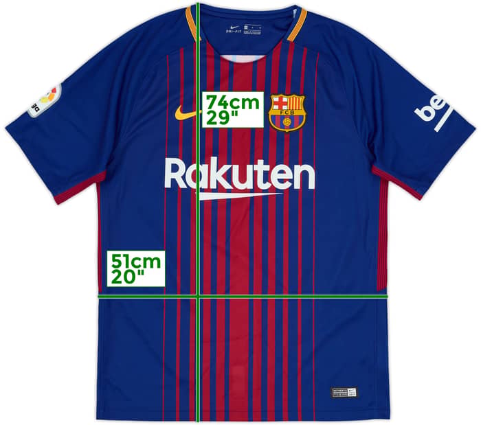 2017-18 Barcelona Home Shirt #11 - 9/10 - (M)