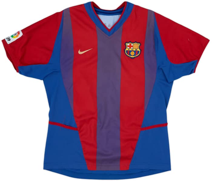 2002-03 Barcelona Home Shirt - 6/10 - (13-14 Years)