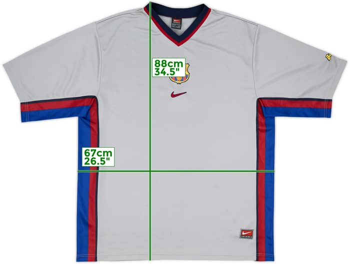 Camiseta básica de visitante del Barcelona 1999-01 - 5/10 - (XXL)