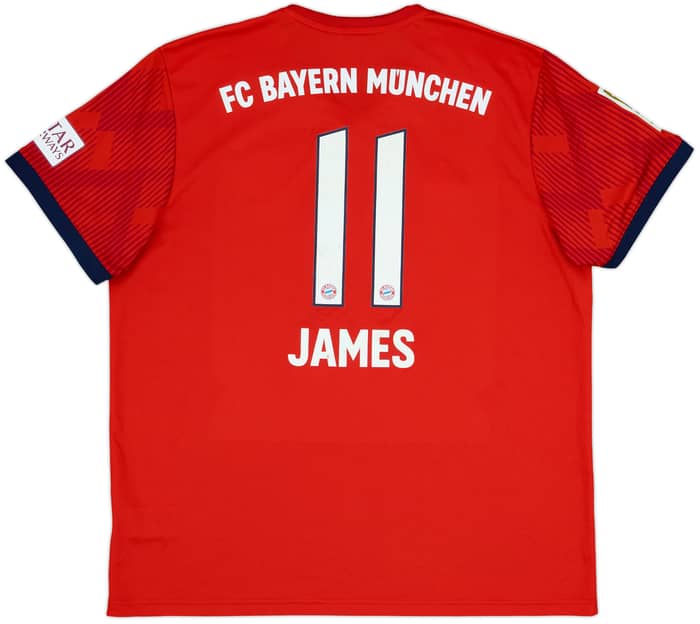 2018-19 Bayern Munich Home Shirt James #11 - 6/10 - (XL)
