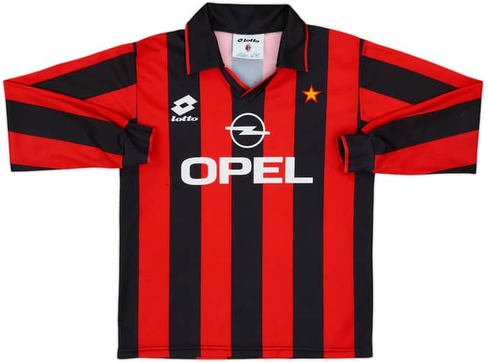 1994-95 AC Milan Home L/S Shirt - 7/10 - (13-14 Years)