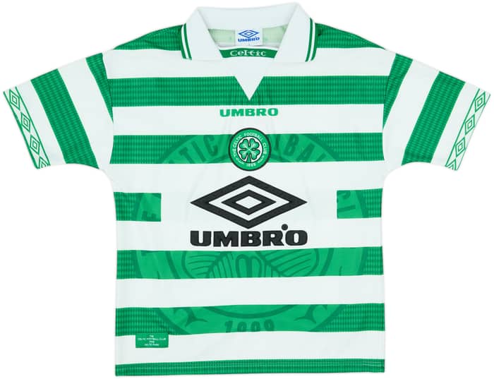 1997-99 Celtic Home Shirt Larsson #7 - 8/10 - (Y)