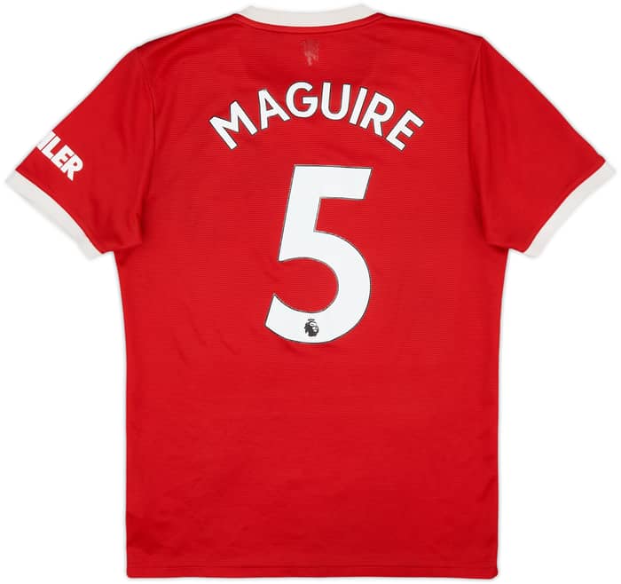2021-22 Manchester United Home Shirt Maguire #5 - 6/10 - (M)