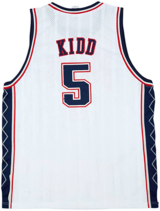 2002-04 New Jersey Nets Kidd #5 Reebok Authentic Home Jersey - 5/10 - (XXL)