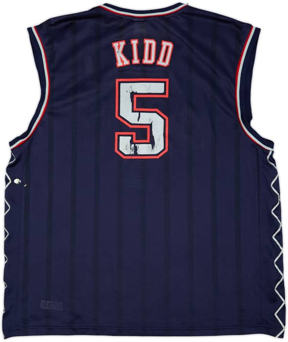 2002-06 New Jersey Nets Kidd #5 Reebok Away Jersey - 5/10 - (XL)