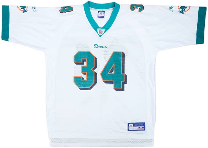 2002-03 Miami Dolphins R.Williams #34 Reebok On Field Away Jersey - 9/10 - (XL)