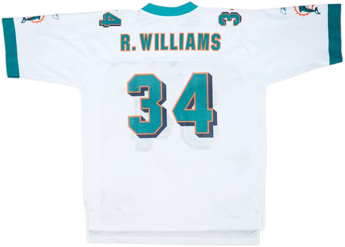 2002-03 Miami Dolphins R.Williams #34 Reebok On Field Away Jersey - 9/10 - (XL)