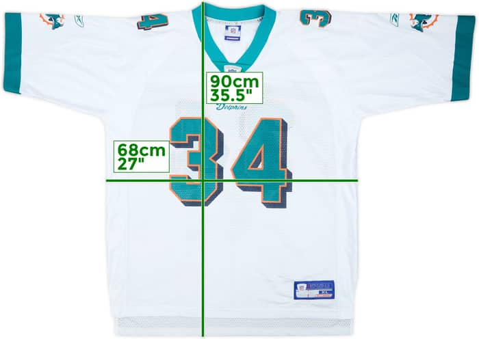 2002-03 Miami Dolphins R.Williams #34 Reebok On Field Away Jersey - 9/10 - (XL)