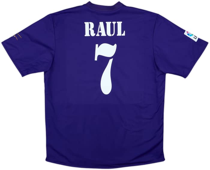 Camiseta de la tercera equipación Centenario del Real Madrid 2002-03 Raul #7 - 5/10 - (XL)