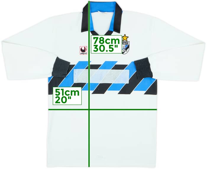 1988-89 Inter Milan Away L/S Shirt - 4/10 - (L)