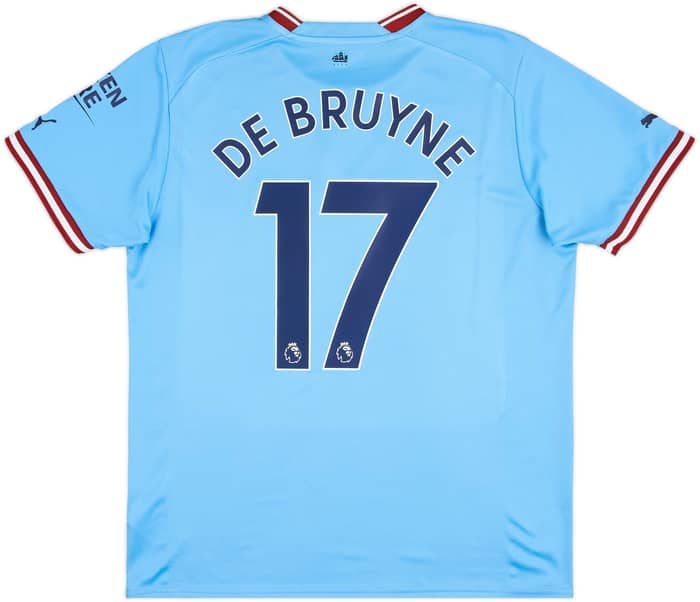 2022-23 Manchester City Home Shirt De Bruyne #17 - 9/10 - (L)