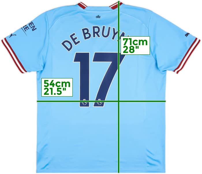 2022-23 Manchester City Home Shirt De Bruyne #17 - 9/10 - (L)