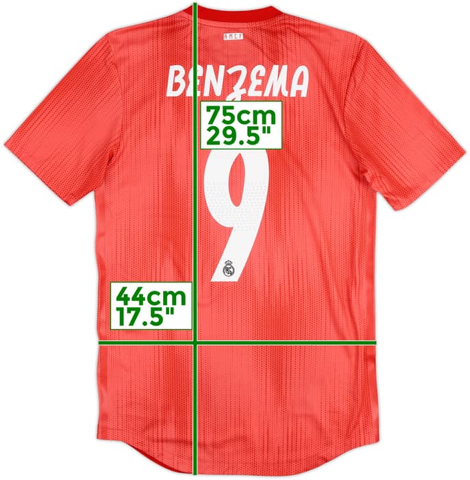 2018-19 Real Madrid Authentic Third Shirt Benzema #9 - 10/10 - (S)