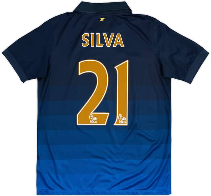 2014-15 Manchester City Away Shirt Silva #21 - 6/10 - (13-15 Years)