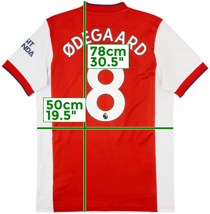 2021-22 Arsenal Home Shirt Odegaard #8 - 6/10 - (M)