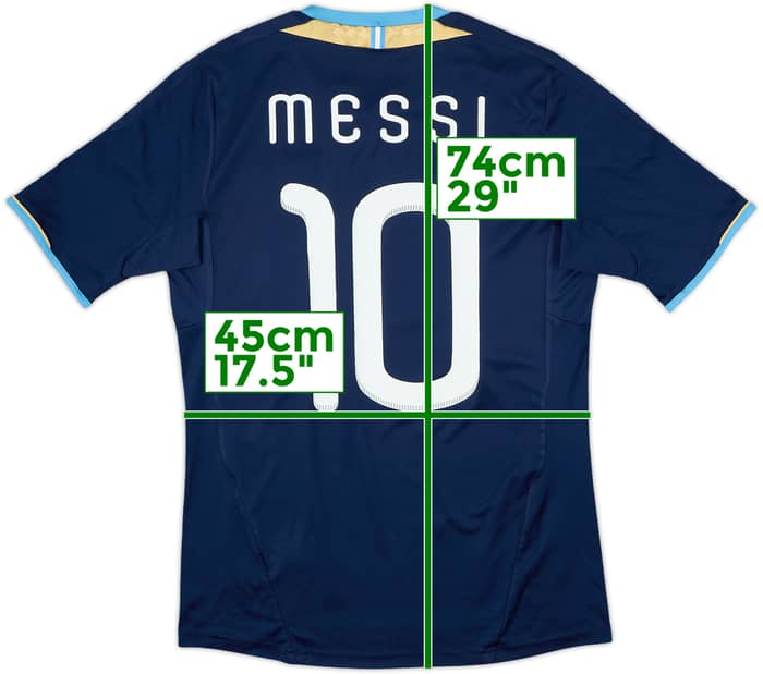 2011-13 Argentina Away Shirt Messi #10 - 8/10 - (S)