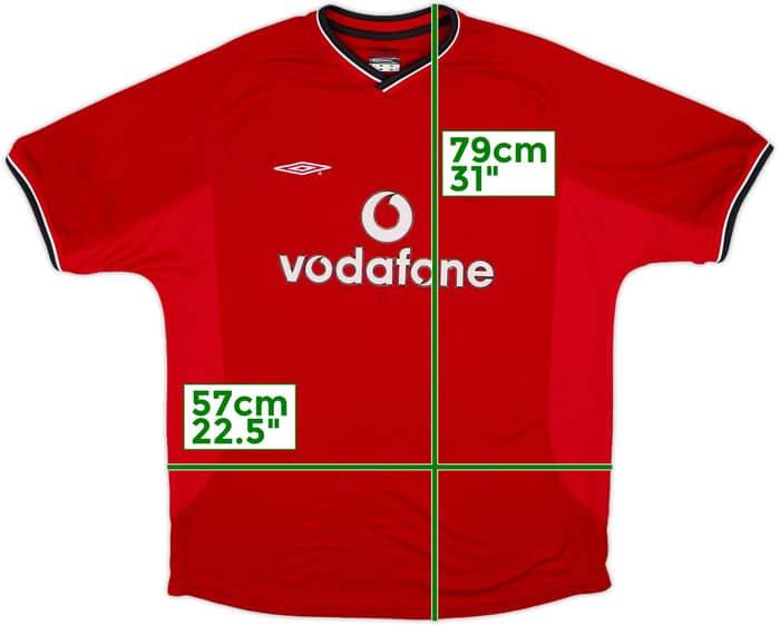 2000-02 Manchester United Camiseta Local - 5/10 - (XL)
