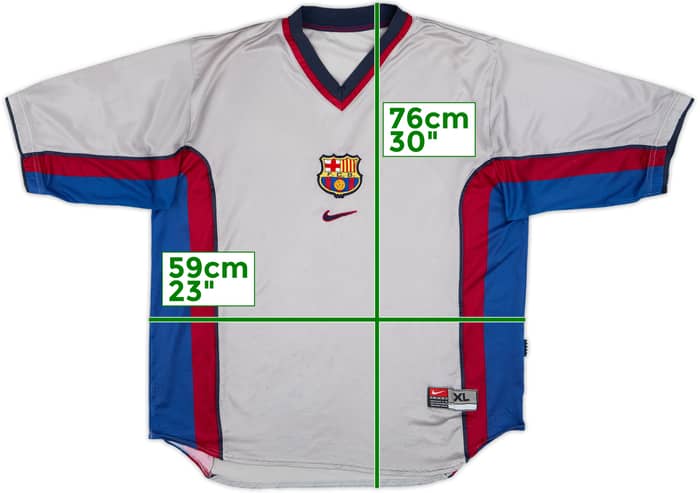 Camiseta de visitante del Barcelona 1998-00 - 5/10 - (XL)