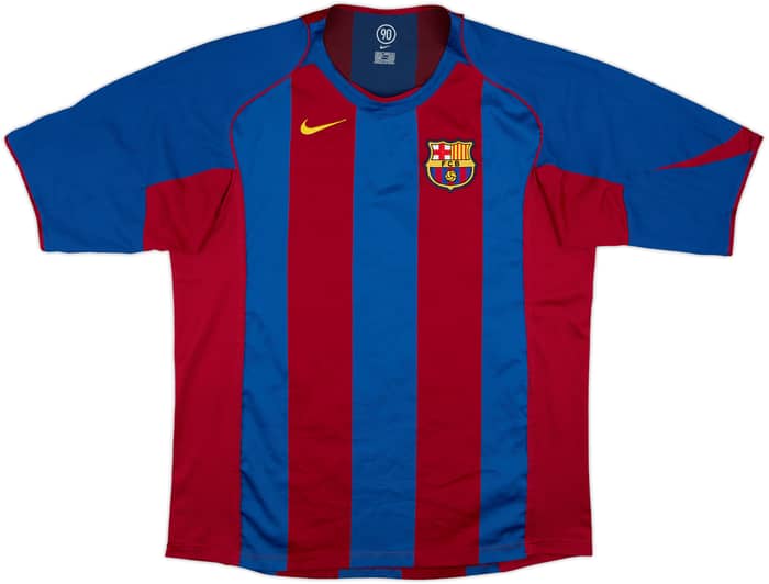 2004-05 Barcelona Home Shirt Ronaldinho #10 - 7/10 - (XL)