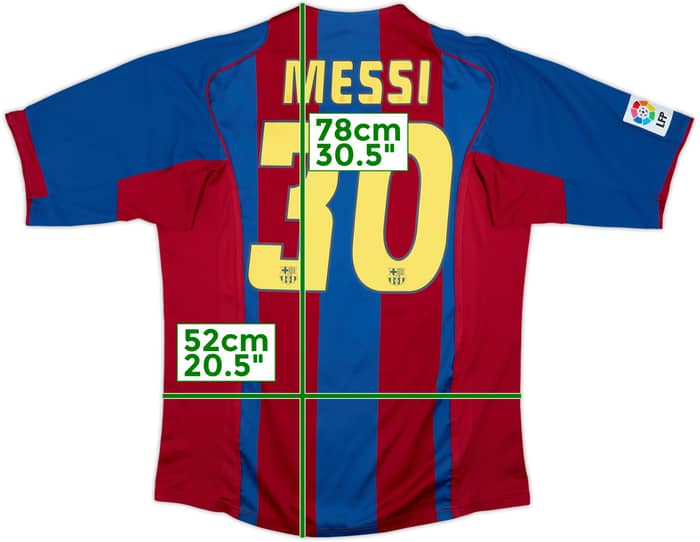 2004-05 Barcelona Home Shirt Messi #30 - 6/10 - (L)