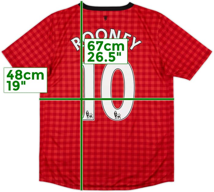 Camiseta de local del Manchester United 2012-13 Rooney #10 - 8/10 - (15-16 Años)