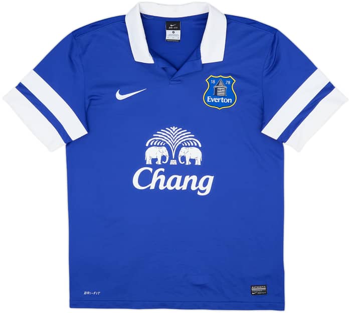 2013-14 Everton Home Shirt Oviedo #8 - 7/10 - (M)