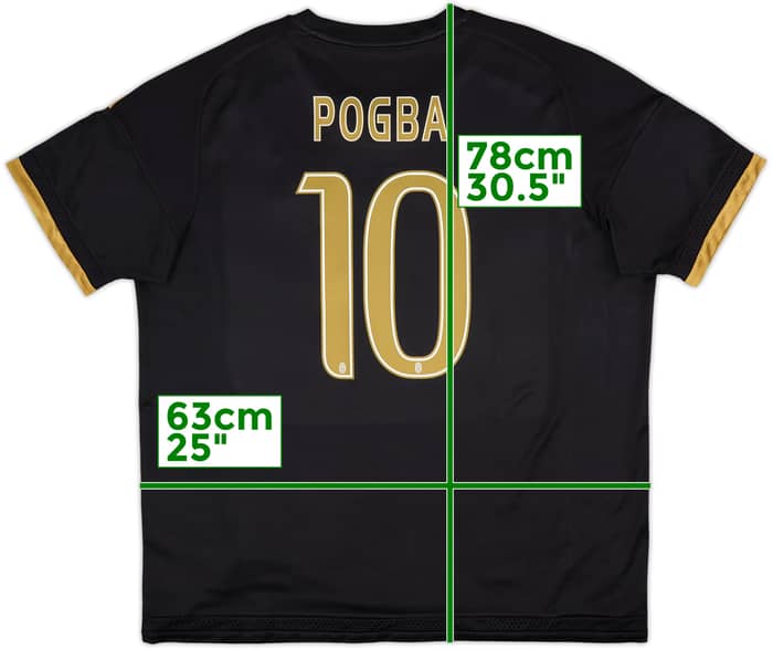 2015-16 Juventus Third Shirt Pogba #10 - 8/10 - (XXL)