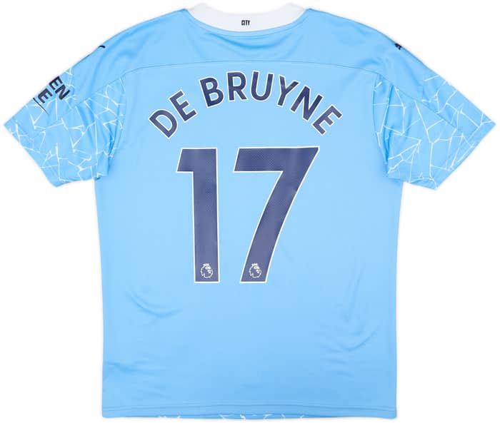 2020-21 Manchester City Home Shirt De Bruyne #17 - 9/10 - (M)