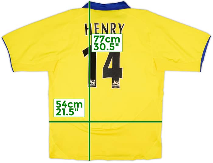 2003-05 Arsenal Away Shirt Henry #14 - 8/10 - (XL)