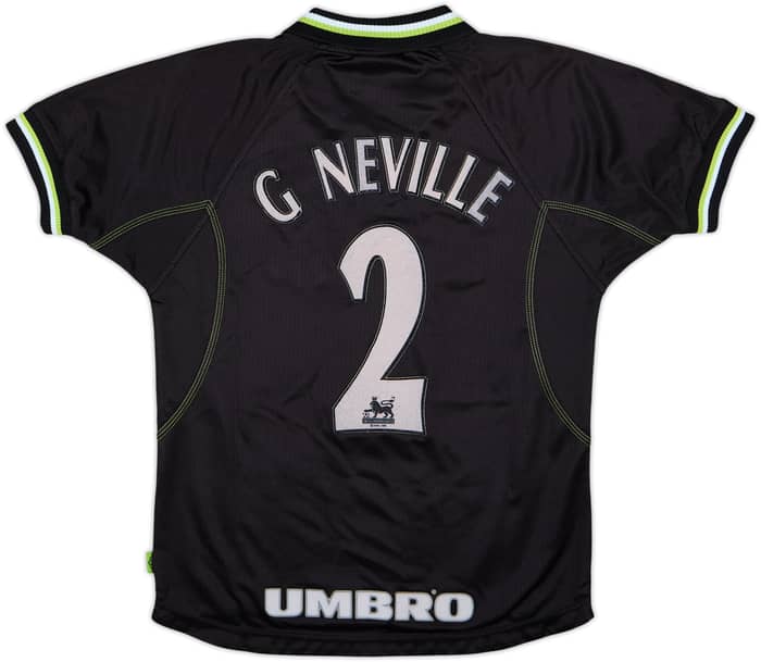 1998-99 Manchester United Third Shirt G Neville #2 - 5/10 - (12-13 Years)