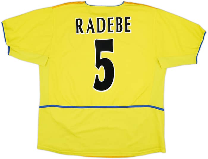 2002-03 Leeds United Away Shirt Radebe #5 - 8/10 - (XL)