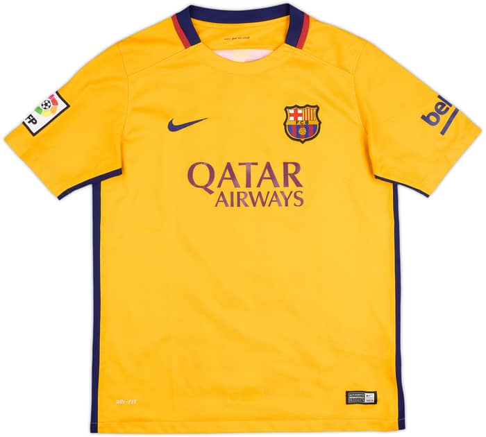 2015-16 Barcelona Away Shirt - 9/10 - (13-15 Years)