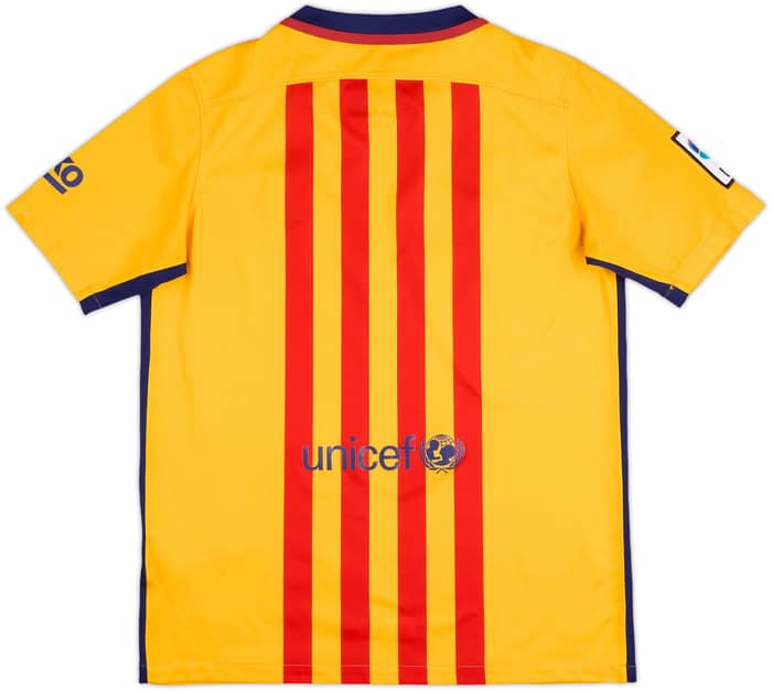 2015-16 Barcelona Away Shirt - 9/10 - (13-15 Years)