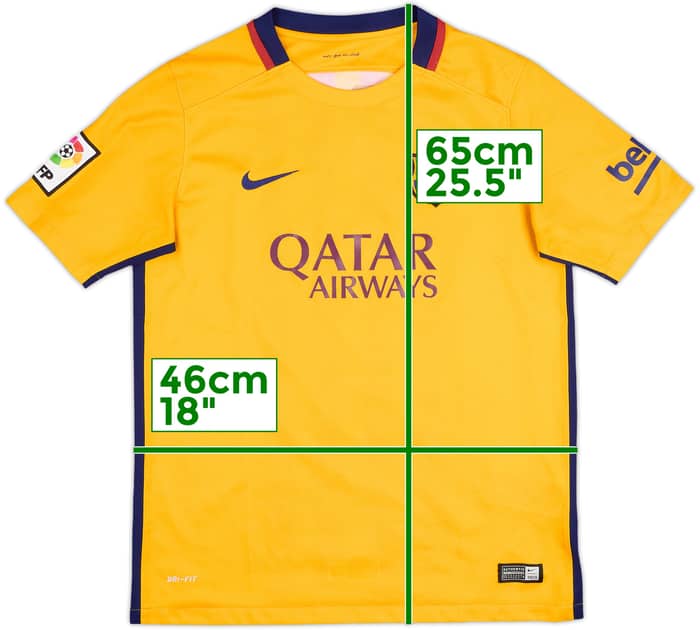 2015-16 Barcelona Away Shirt - 9/10 - (13-15 Years)