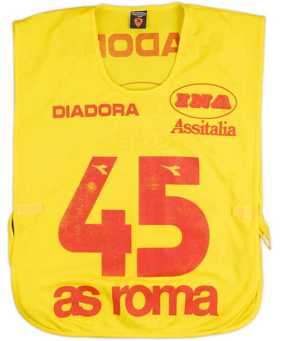 1997-98 Roma Player Issue Diadora Training Bib #45 - 6/10 - (XXL)