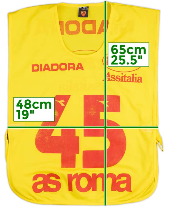 1997-98 Roma Player Issue Diadora Training Bib #45 - 6/10 - (XXL)