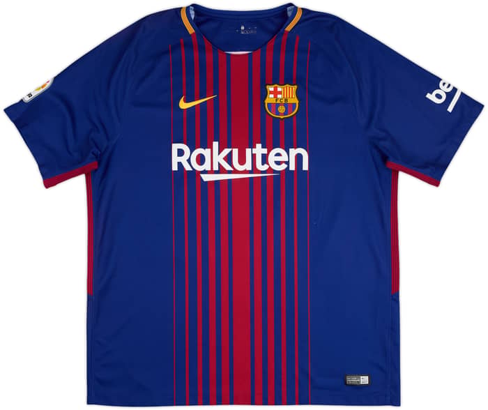 2017-18 Barcelona Home Shirt Suarez #9 - 6/10 - (XL)