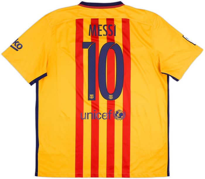2015-16 Barcelona Away Shirt Messi #10 - 5/10 - (S)