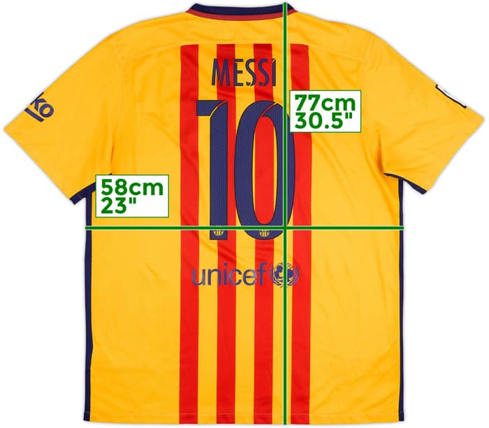 2015-16 Barcelona Away Shirt Messi #10 - 5/10 - (S)