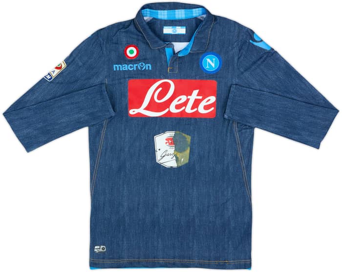 2014-15 Napoli Away L/S Shirt Callejon #7 - 4/10 - (L)