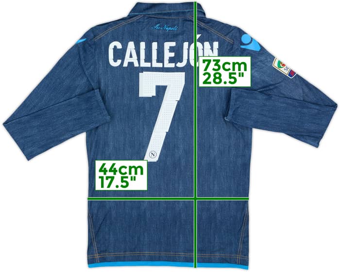2014-15 Napoli Away L/S Shirt Callejon #7 - 4/10 - (L)